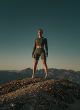 Léopard long sleeve top / Green